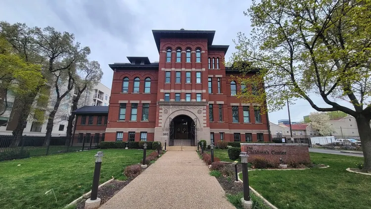Oquirrh School, a historic red brick building in Salt Lake City